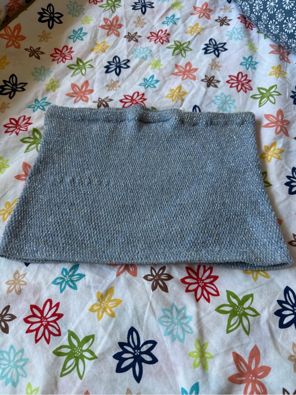 Blue Sparkle Knit Tube Top one size fit all
